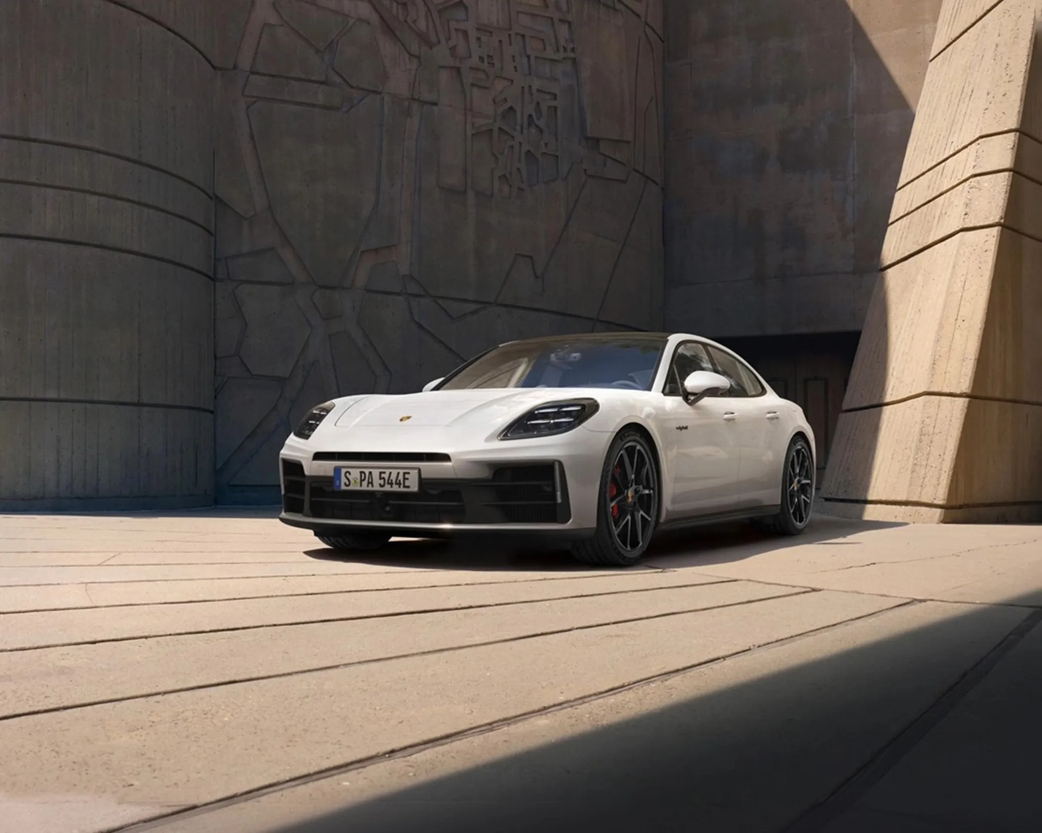 Detalhe frontal de modelo Porsche